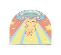 Servilletero acrílico con diseño de gato kawaii de UFO moderno y decorativo para mesa, cocina, oficina, restaurante