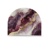 Servilletero acrílico para cóctel, 1 paquete con capacidad para 50-60 servilletas, servilletas impresas de doble cara para baño y mesita de noche, resistente y duradero, mármol borgoña blanco