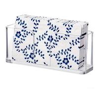 Servilletero acrílico transparente, dispensador de pañuelos moderno impermeable para toallas de papel planas, organizador multiusos para baño, cocina, encimera, transparente (rectangular)
