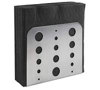 Servilletero APS, dispensador de servilletas de acero inoxidable 18/0, servilletero con la parte inferior que protege los muebles para servilletas de 1/4 de pliegue, pulido mate, 4,5 x 15 cm, altura 12,5 cm