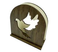 Servilletero artístico de madera con delicado entramado, soporte para de cocina, para encimera de cocina, servilletero tradicional
