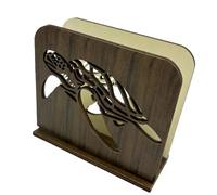 Servilletero artístico de madera con delicado entramado, soporte para de cocina, para encimera de cocina, servilletero tradicional