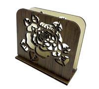 Servilletero artístico de madera con delicado entramado, soporte para de cocina, para encimera de cocina, servilletero tradicional