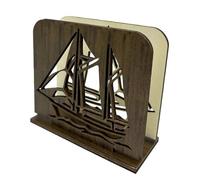 Servilletero artístico de madera con delicado entramado, soporte para de cocina, para encimera de cocina, servilletero tradicional