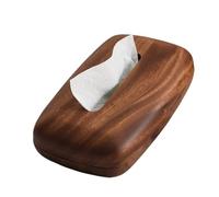 Servilletero Caja de pañuelos de madera de nogal estilo vintage, estuche de escritorio for pañuelos de madera for sala de estar, comedor o hogar.