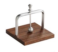 Servilletero con base de madera, moderno soporte de metal para pañuelos para mesa de comedor, organizador de encimera de cocina rústico, elegante soporte para servilletas (plateado)