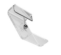 Servilletero contemporáneo para el hogar, acero inoxidable, base reforzada, transparente, solución de almacenamiento de toallas de papel acrílico, soporte para toallas de papel de una sola hoja