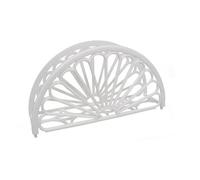 Servilletero de 17,78 cm, diseño de ventilador, 12 piezas, color blanco