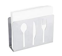 Servilletero de Acero Inoxidable, Toallero de Papel Vertical Plateado para Encimeras de Cocina, Restaurantes, Bares, Mesas de Picnic(12 x 3 x 8.6 cm)