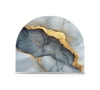 Servilletero de acrílico, 1 paquete con capacidad para 50-60 servilletas, antideslizante y resistente a los arañazos, apto para encimera y mesa de café, uso durante todo el año, mármol gris y blanco