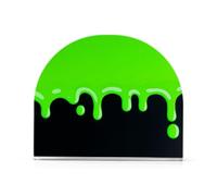 Servilletero de acrílico, 1 paquete con capacidad para 50-60 servilletas, servilletas impresas de doble cara, para cocina y mesa de comedor, accesorio decorativo de mesa, diseño de goteo verde sobre