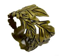 Servilletero de aleación con diseño de hoja elegante que añade elegancia atemporal a tu configuración de comedor (bronce)