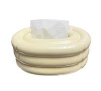 Servilletero de cerámica con forma donut, ideal for hoteles, dormitorios y cocinas Portapañuelos de papel