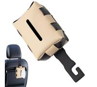Servilletero de coche, organizador de servilletas para asiento trasero, funda de piel sintética para pañuelos de coche, soporte dispensador de servilletas con diseño de gancho para almacenamiento y