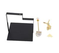 Servilletero de conejito para mesa, estilo europeo, arte del hierro, decoración de conejo sentado, estante de pañuelos para el hogar, Bar, casa de té (negro)