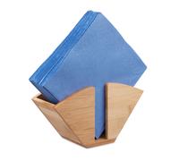 Servilletero de madera Bambú Soporte de mesa para servilletas Papel y tela