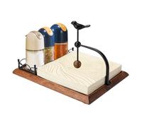 Servilletero de madera, diseño de pájaro plano de madera, almacenamiento de molinillo de sal, servilleta de mesa, soporte para toallas de mano, para el hogar, sala de estar, cocina, bar, restaurante