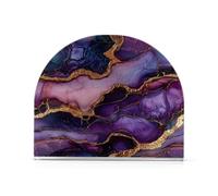 Servilletero de mesa, 1 paquete con capacidad para 50-60 servilletas, ahorro de espacio, diseño moderno, servilleta para baño y mesita de noche, fácil de limpiar, mármol, morado, borgoña