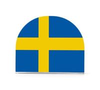 Servilletero de mesa, 1 paquete con capacidad para 50-60 servilletas, diseño en forma de U, se adapta a servilletas de cena/cóctel, baño y mesita de noche, fácil de limpiar, bandera de Suecia