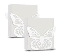 Servilletero De Mesa,2 Piezas Servilleteros Hosteleria Forma De Mariposa Porta Servilletas De Mesa Adecuado Para Cocina Casa Fiesta Restaurante Cafe Bar Blanco 16 x 14,5 x 4,5 cm Servilleteros