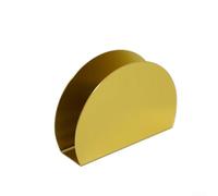 Servilletero de mesa de acero inoxidable con tamaño compacto, para espacios pequeños en el hogar u oficina (dorado)