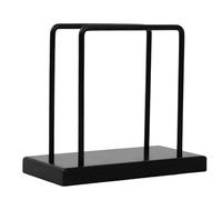 Servilletero de Mesa de Madera y Metal, Dispensador Retro Vertical, Decoración de Escritorio para Cafeterías, Restaurantes, Cocinas (Negro)