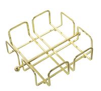 Servilletero de Metal en Dorado 21x21x7cm