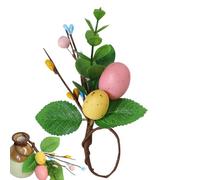 Servilletero de Pascua, servilleteros de huevos de Pascua, decoraciones de Pascua, hebilla de servilletas de plantas artificiales para cenas, bodas, fiestas, banquetes