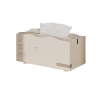 Servilletero Dispensador de papel higiénico escritorio con tapa para Cocina(Beige)