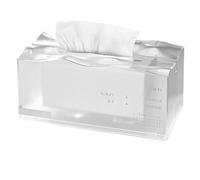 Servilletero Dispensador de papel higiénico escritorio con tapa para Cocina(Clear)