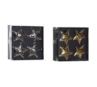 Servilletero DKD Home Decor Estrella Plata Metal Dorado (2 pcs)