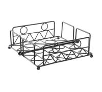 Servilletero DKD Home Decor Geométrico Negro Metal 18 x 18 x 7 cm