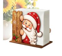 Servilletero Navideño Lindo Soporte Organizador Papá Noel De Madera Para | Dispensador Servilletas Hogar Para Hogar Sala de Estar Dormitorio Mesillas Estante Interior Spa Salón