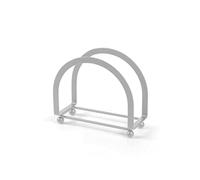 Servilletero para cocina, restaurante, bar, de metal, 14 x 6 x 13 cm, con sujetapaplatos, color blanco, CHL-831621