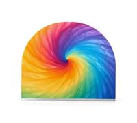 Servilletero para mesa, 1 paquete con capacidad para 50-60 servilletas, diseño en forma de U, servilleta para cocina y mesa de comedor, fácil de limpiar, fondo de teñido anudado, colores arcoíris