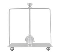 Servilletero para mesa, dispensador de servilletas con bola de vidrio ponderada, rectangular, decorativo, diseño de bola de vidrio vintage para cocina, comedor, decoración, (Plata)