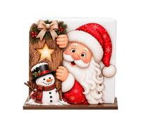 Servilletero para Mesa Papá Noel de Madera Bonito Soporte Organizador | Dispensador de Servilletas para Casa Para Baño Hogar Hotel Oficina Hospital Escuela Cocina Fregadero Casa Gimnasio Spa Salón