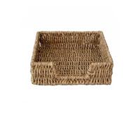 Servilletero Servilletero cuadrado de jacinto de agua tejido en paja, bandeja for toallas de mano, hecho a mano(Color 2)