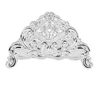 Servilletero, soporte de papel de mesa estilo europeo Servilletero Soporte de metal Arte artesanal Decoración del hogar Hotel Restaurante Escritorio Cafe Adornos Servilletero de regalo(Plata)