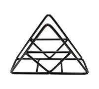 Servilletero | Soporte para rollos de papel con forma de triángulo | Dispensador de servilletas negro para cocina baño mesa restaurante senderismo exterior