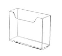 Servilletero transparente, servilletero acrílico para mesa, soporte vertical para servilletas, caja de pañuelos de plástico, caja de almacenamiento transparente para el hogar (22 x 15 x 6 cm)
