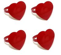 Servilleteros de corazón rojo, anillos de servilleta de corazón de amor para el día de San Valentín, boda, fiesta de cumpleaños, día de Acción de Gracias, Navidad, decoración de mesa de comedor