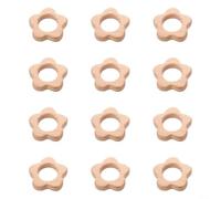 Servilleteros de madera con diseño de estrella de cinco puntas en estilo minimalista, diseñados para uso en hoteles y eventos, juego de 12 piezas