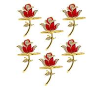 Servilleteros Dorados | 6 Hebillas de aleación de Zinc, servilleteros de, decoración de Mesa, Soporte de servilletero Hecho a Mano para Boda