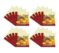 Servillillas De Halloween | Toallas De Papel De Calabaza De 20 Piezas De Calabaza Juego De Servilletas Decorativas De Acción De Gracias Decorativas De Las Servilletas De Red Invitado Mano De L
