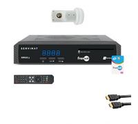 Servimat - Receptor de TV satélite HD + tarjeta Fransat PC7 + cable HDMI + LNB Single