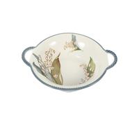 Serving Bowl Ceramic Tableware Families Friends Home Use Simple Shape 22.40X18.50X6.40CM Microwave Safe 1Set