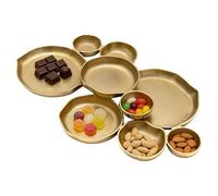 Serving Bowls For Entertaining - 9 Grid | Decorative Nine-Grid Dessert Plate and Charcuterie Tray For Snacks, Nuts, Chips, Fruit, Candy, Meals, Appetizers, Dining Room, and Party Serving