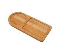 Serving Food - Divided Wooden Display Plate | Natural Wooden Material with Multiple Sections, Ideal For Snacks, Seafood, Fruits, Appetizers, Bread, Cheese, Family Gatherings