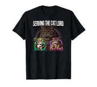Serving The Cat Lord Funny Feline Royal Master Design Camiseta
